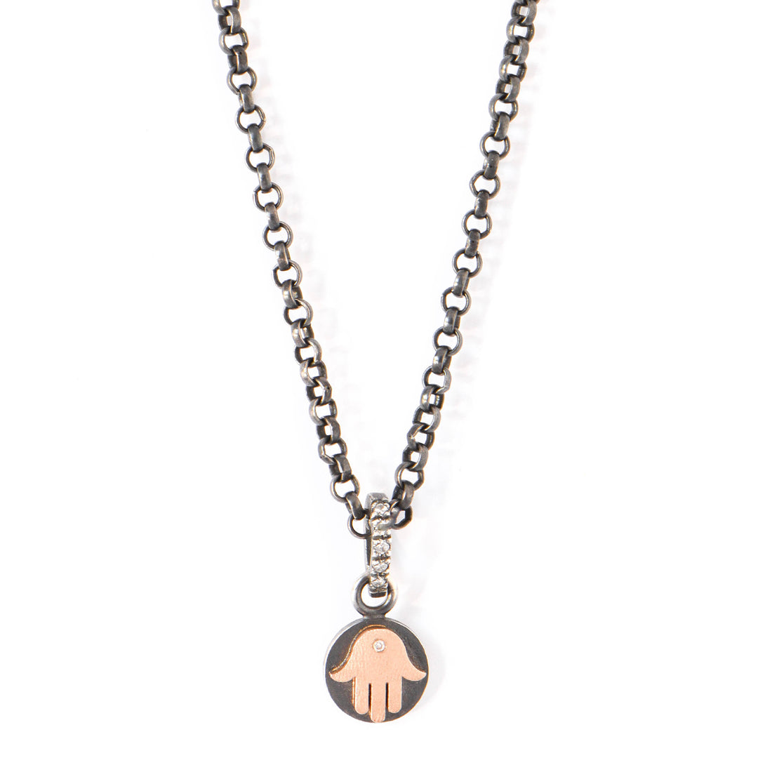 Rose Gold Hamsa Pendant