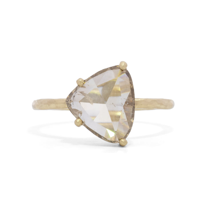 Asymmetrical Brown Diamond Ring