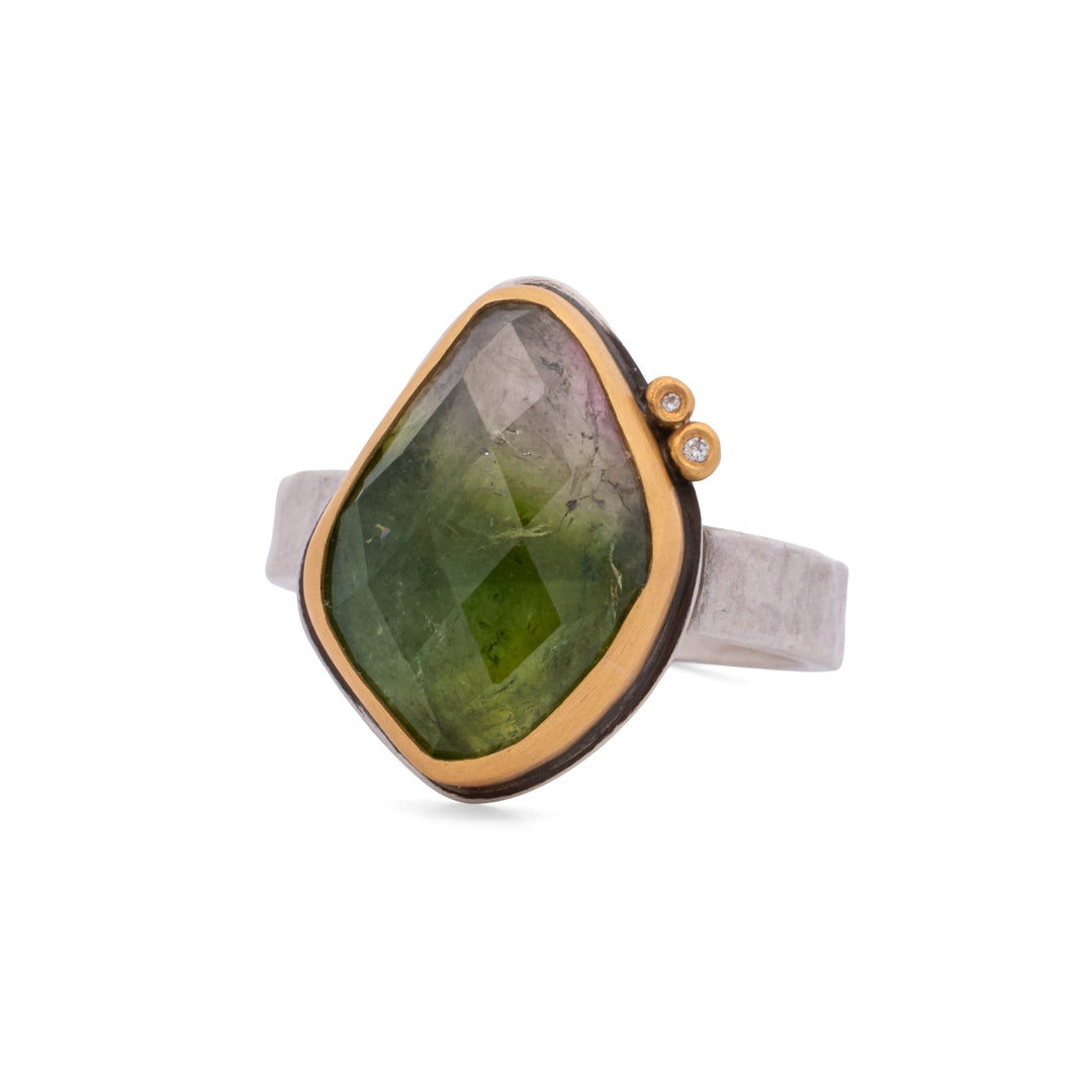 Ombre Green Tourmaline Ring