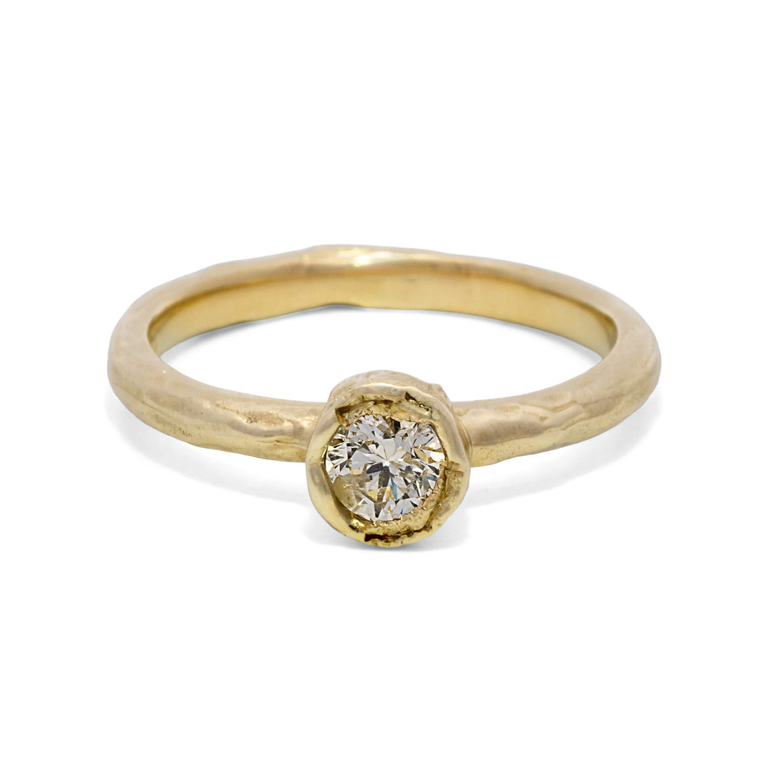 0.50 ct White Diamond Organic Ring