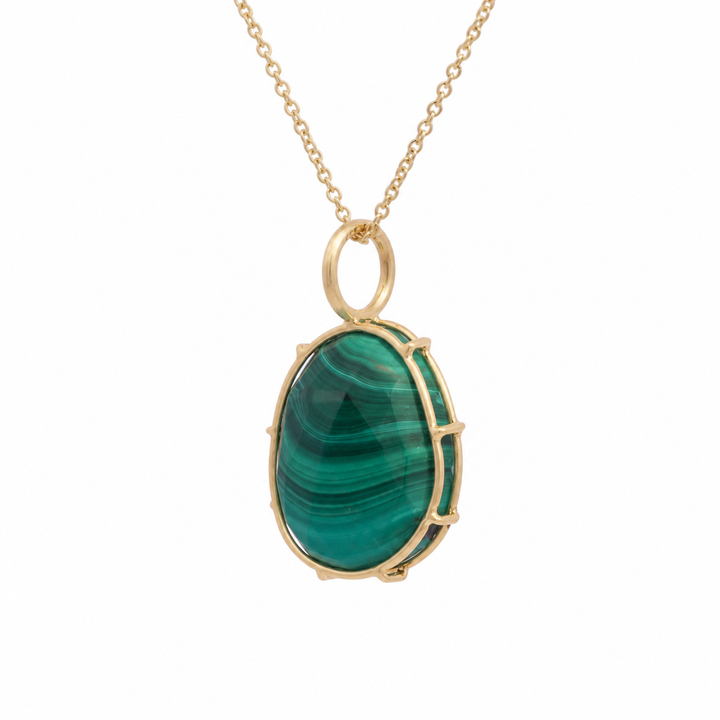 Faceted Malachite Pendant