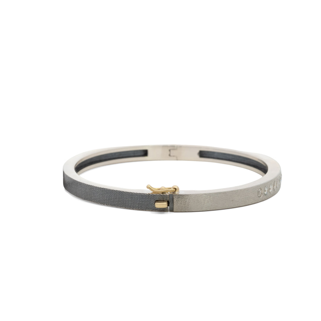 Trunk Show 4 mm Linea White Gold and Diamond Bracelet