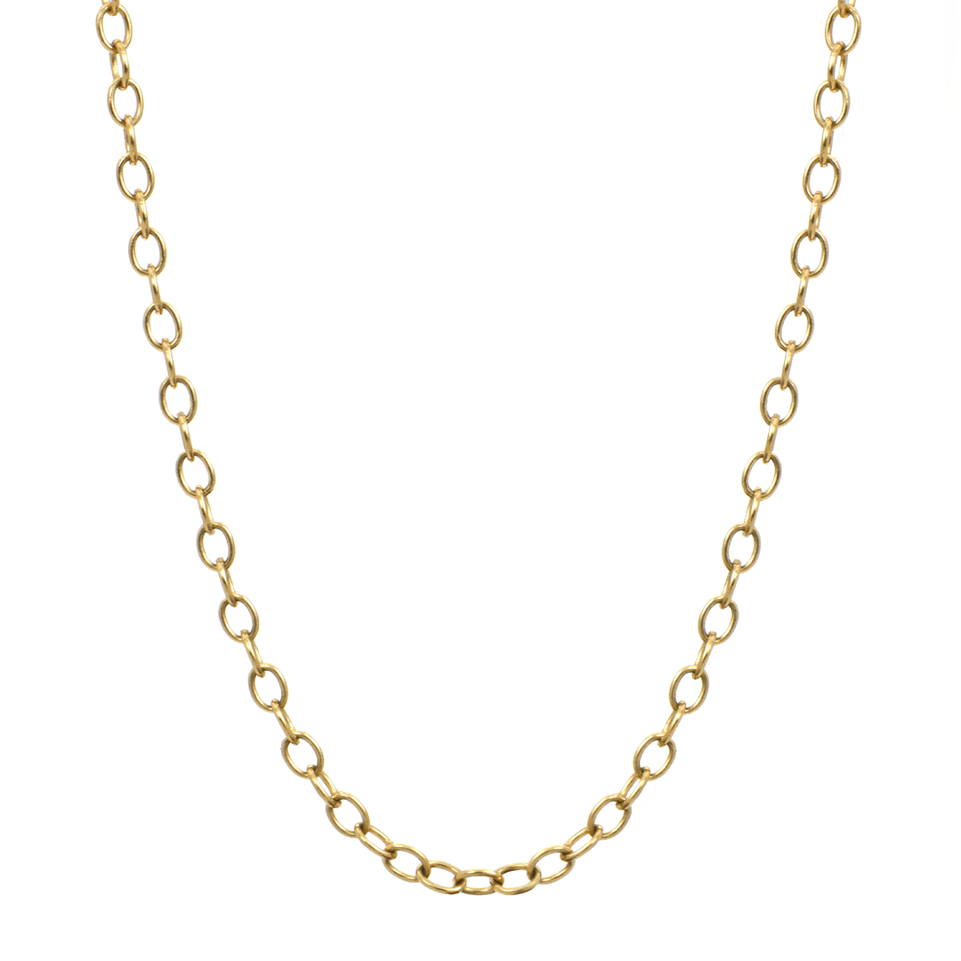 2.5mm Gold Oval Cable Chain