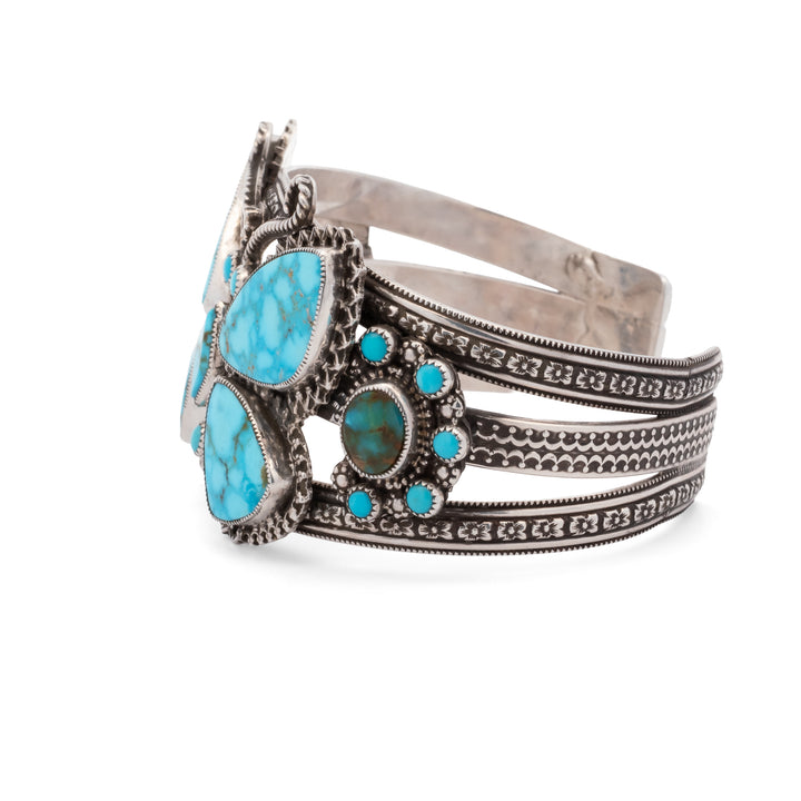 Large Butterfly Turquoise Cuff Bracelet
