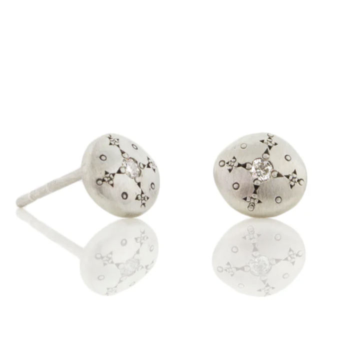 Silver Lights Charm Post Earrings