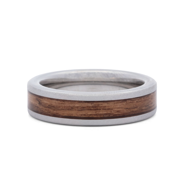 Serinium Band with Oak Bourbon Barrel Inlay