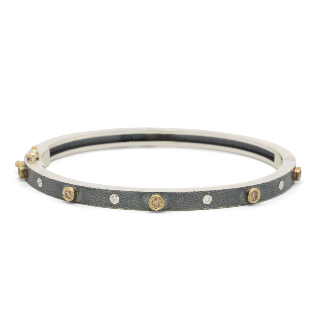 Trunk Show 4 mm Junia Champagne & White Diamond Bracelet