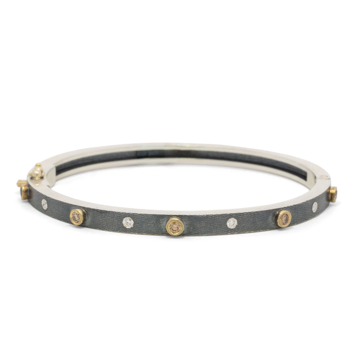 Trunk Show 4 mm Junia Champagne & White Diamond Bracelet