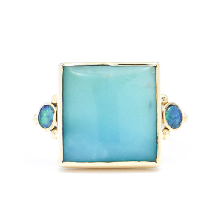 Chrysoprase & Opal Ring