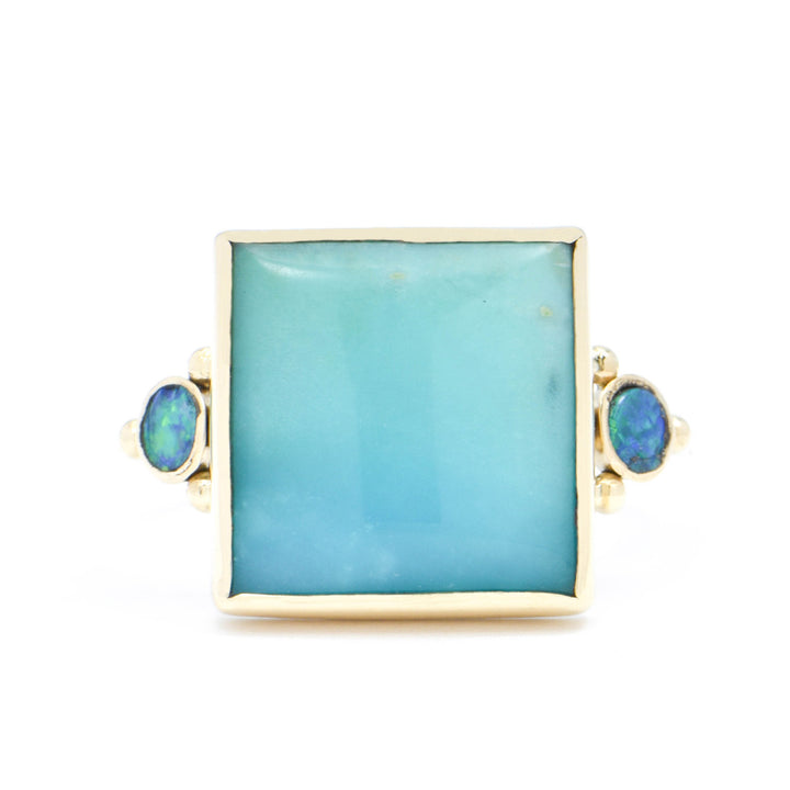 Chrysoprase & Opal Ring