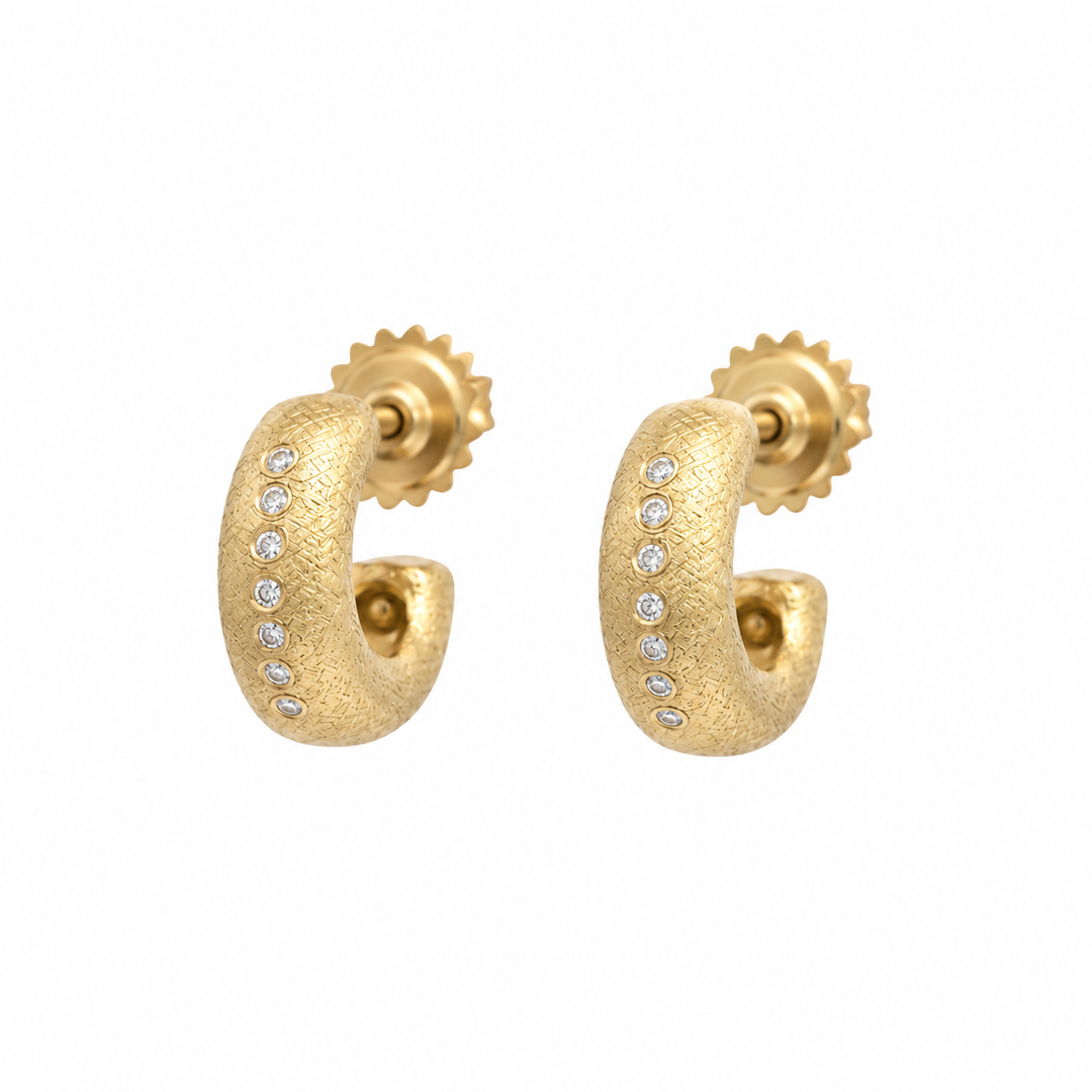 Trunk Show Emma Yellow Gold Huggie Hoop Earrings