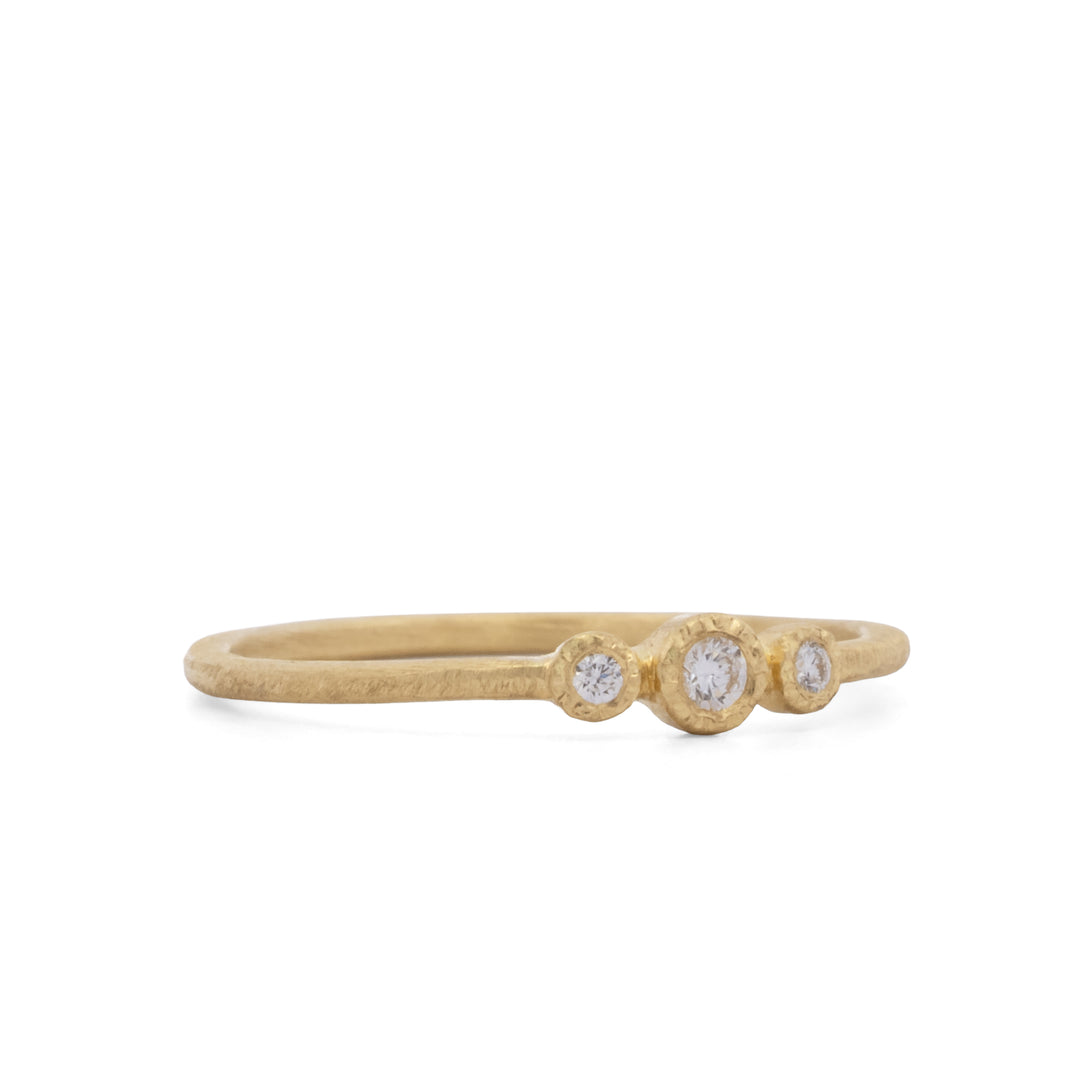 Three Bezel Diamond Ring