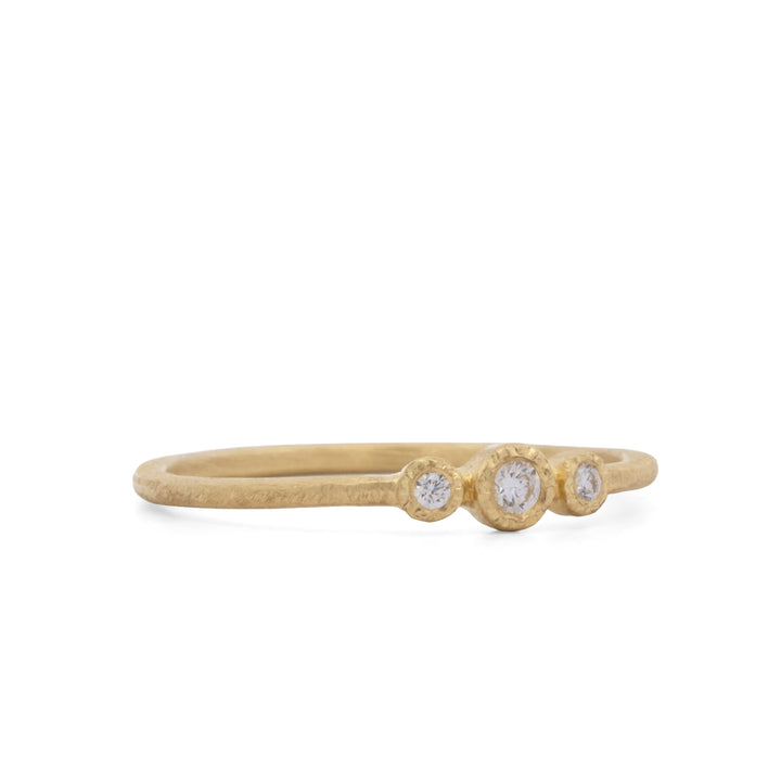 Three Bezel Diamond Ring