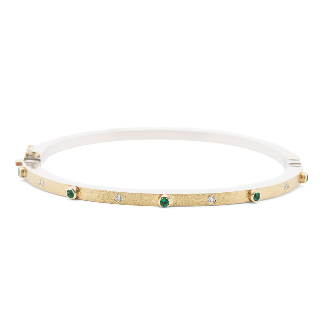 Trunk Show 2.5 mm Junia Emerald and Diamond Bracelet