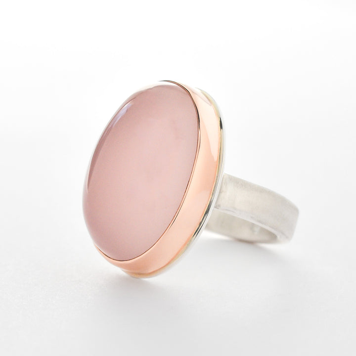 Oval Rose Quartz Ring