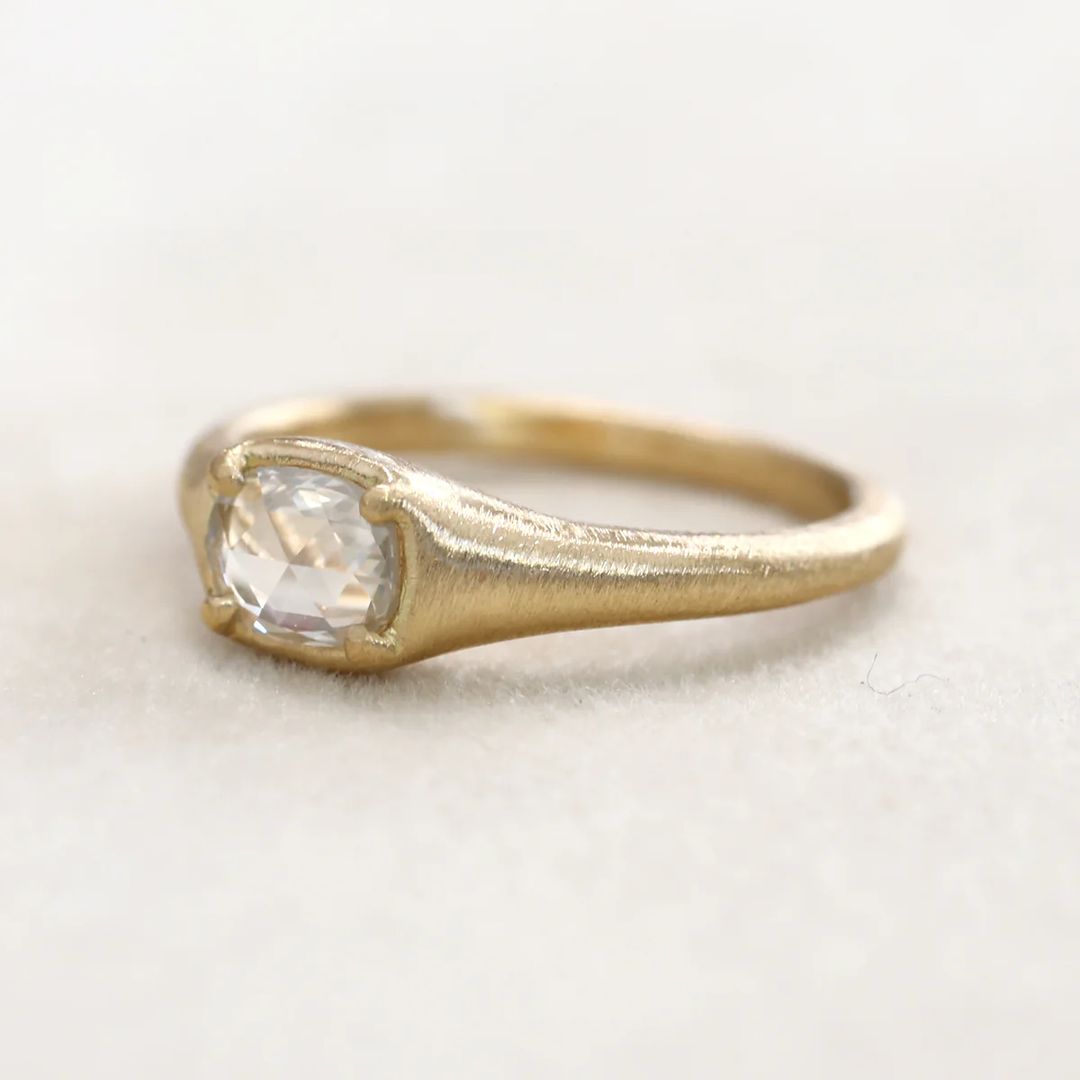 Trunk Show Colorless Rose Cut Diamond Ring