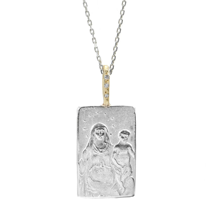 Two Tone Madonna Artifact Necklace