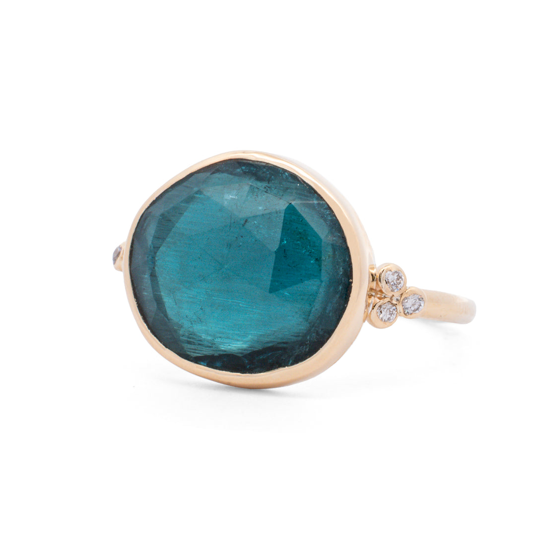 Teal Tourmaline Ring