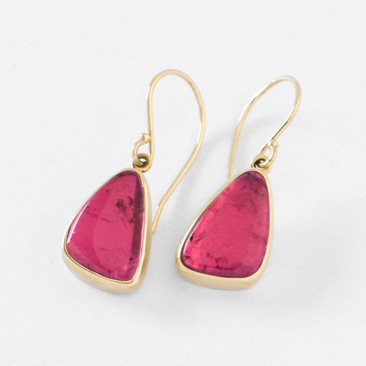 Pink Tourmaline Drop Earrings