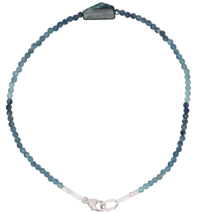 Blue Tourmaline Beaded Bracelet