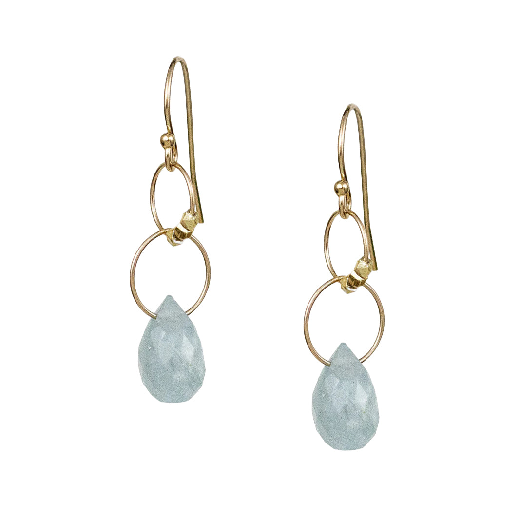 Astra Drop Earrings in Aquamarine