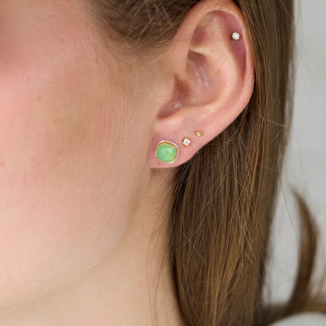 Chrysoprase Post Earrings