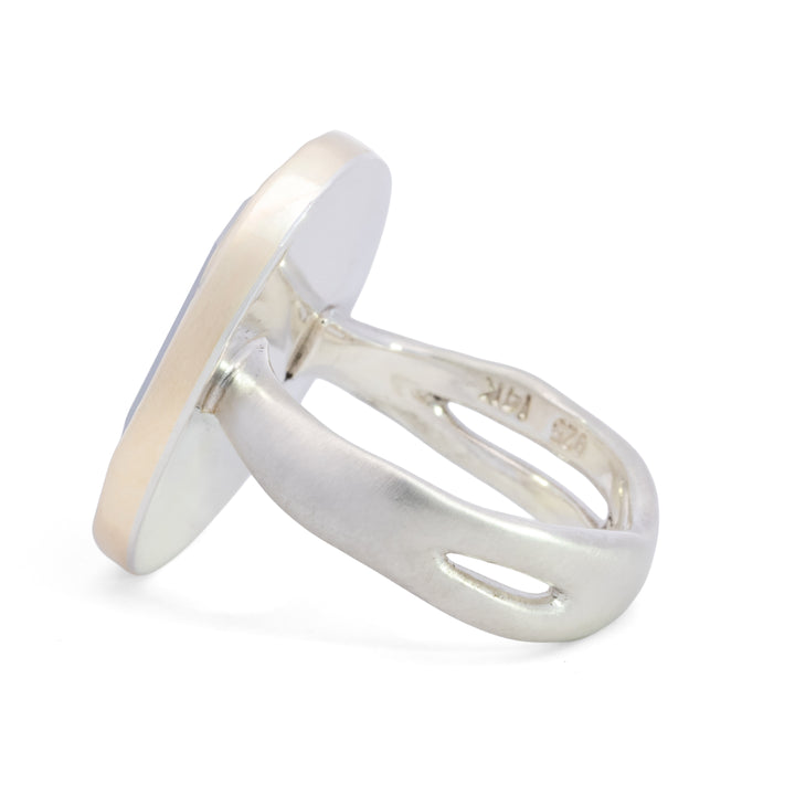 Asymmetrical London Blue Topaz Ring