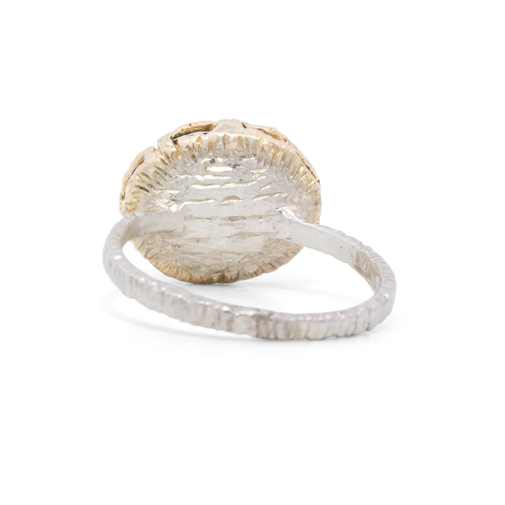 Oval Faceted Indicolite Quartz Ring