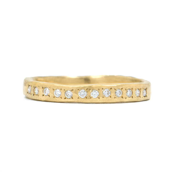 12 Diamond Hammered Band