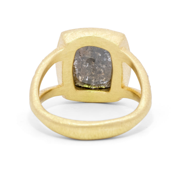 Chocolate Diamond Halo Ring