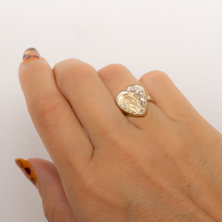 Venus Bezel Heart Ring