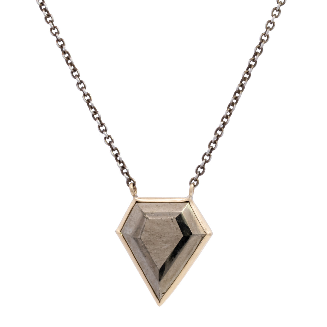 Pyrite Shield Necklace