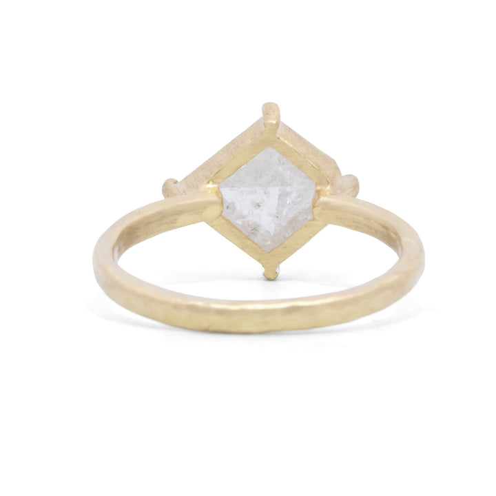 Icy Grey Geometric Diamond Ring