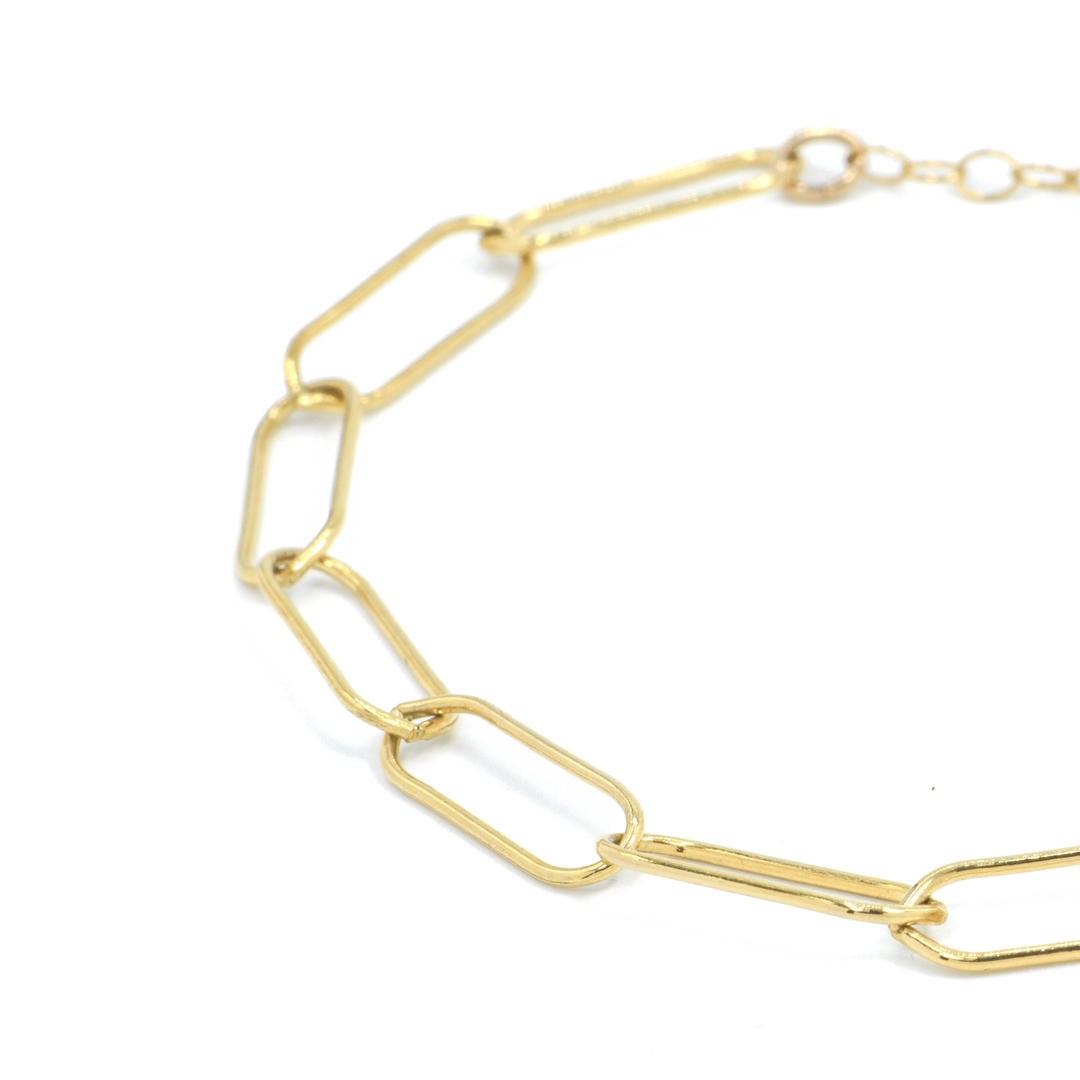 Long Rectangle Chain Bracelet