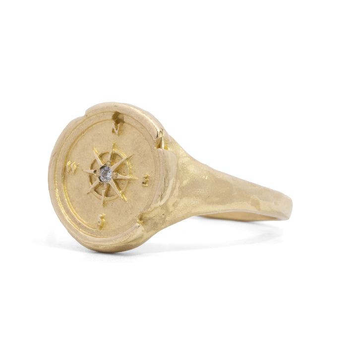 Compass Signet Ring
