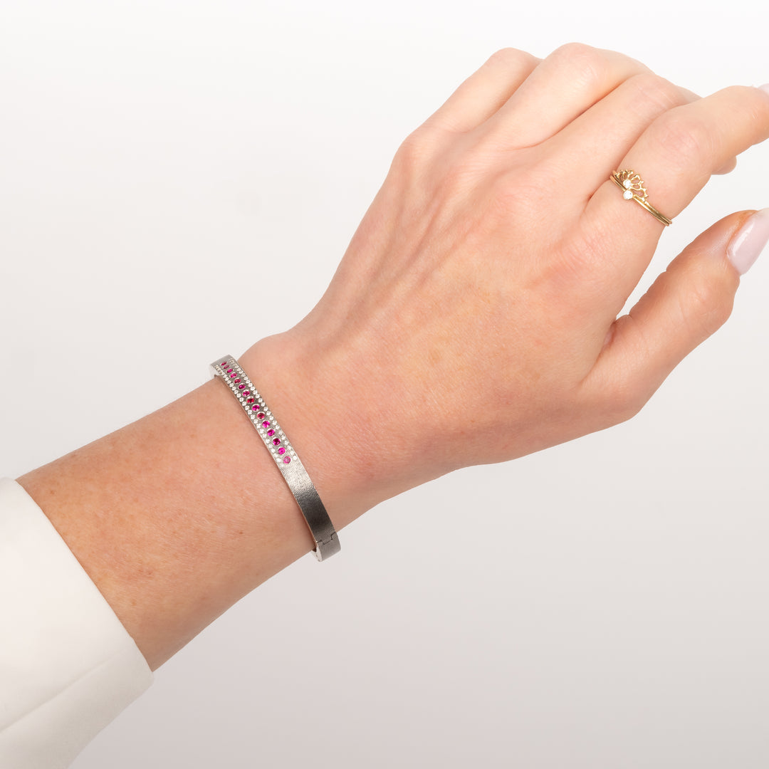 Iman 6 mm Ruby & Diamond Bracelet