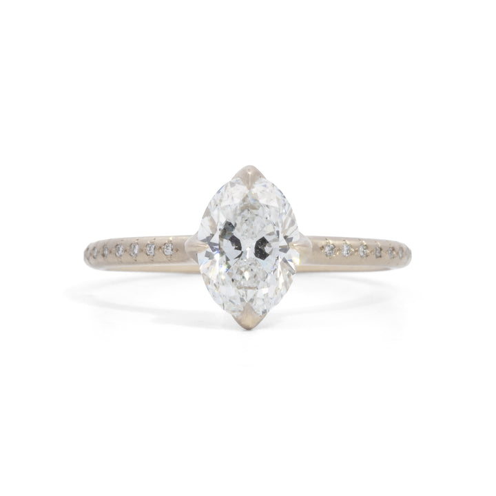 Rosehip Oval Diamond Ring