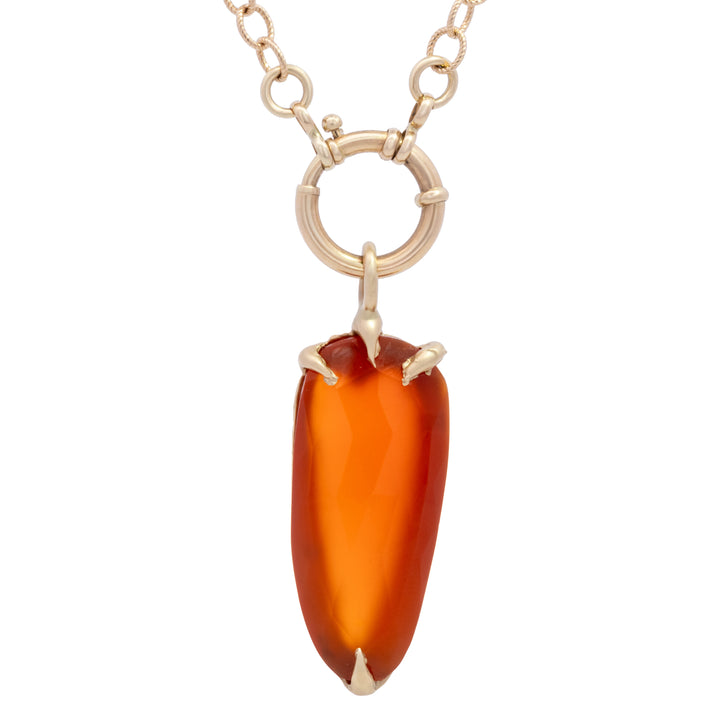 25.00 ct Carnelian Prong Set Charm