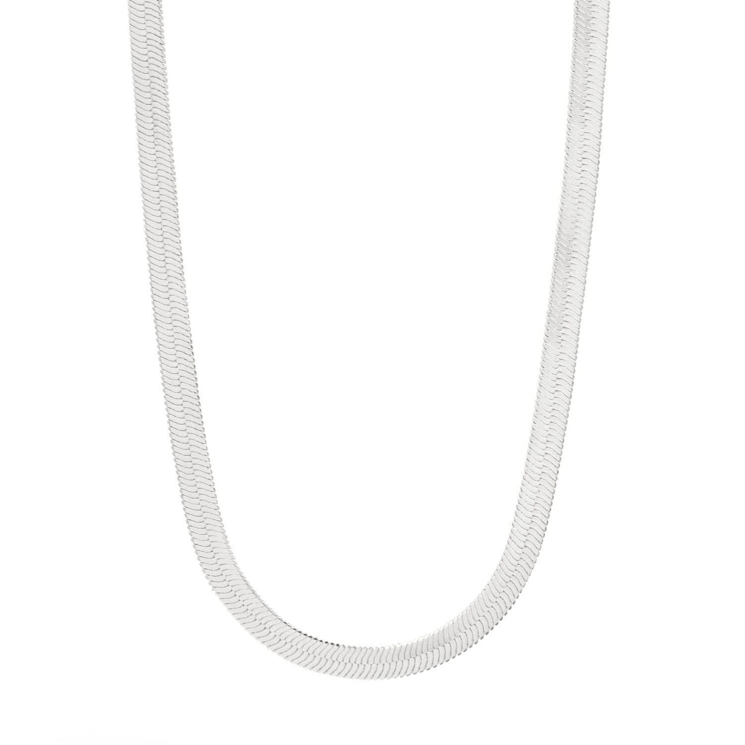 3mm Silver Herringbone Chain Necklace – Silverado Gallery