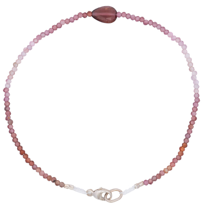 Pink Sapphire & Pink Tourmaline Beaded Bracelet