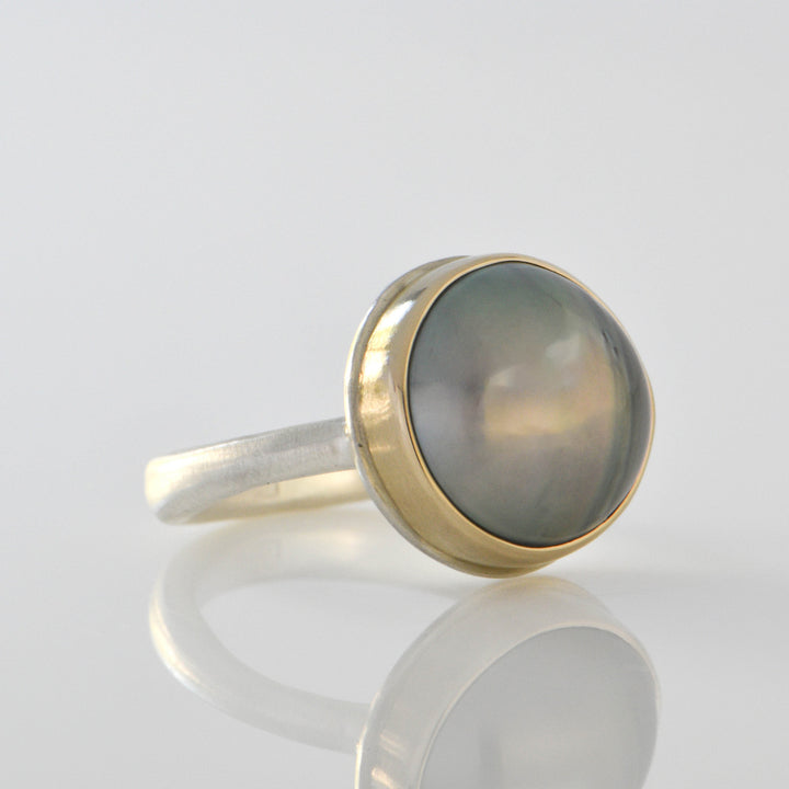 Oval Tahitian Pearl Ring