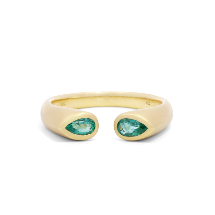 Emerald Open Top Hug Ring