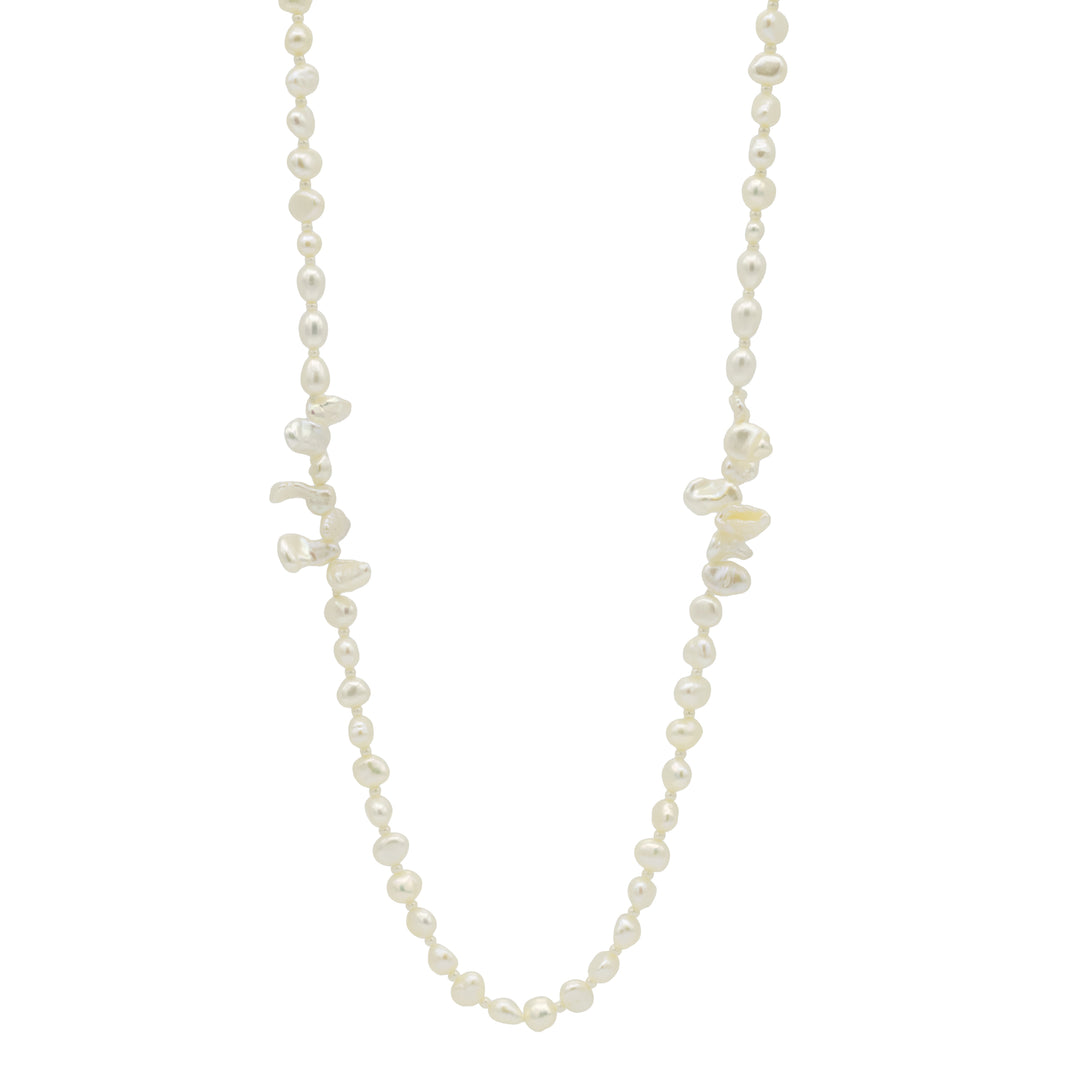 Long Single Strand Pearl Necklace