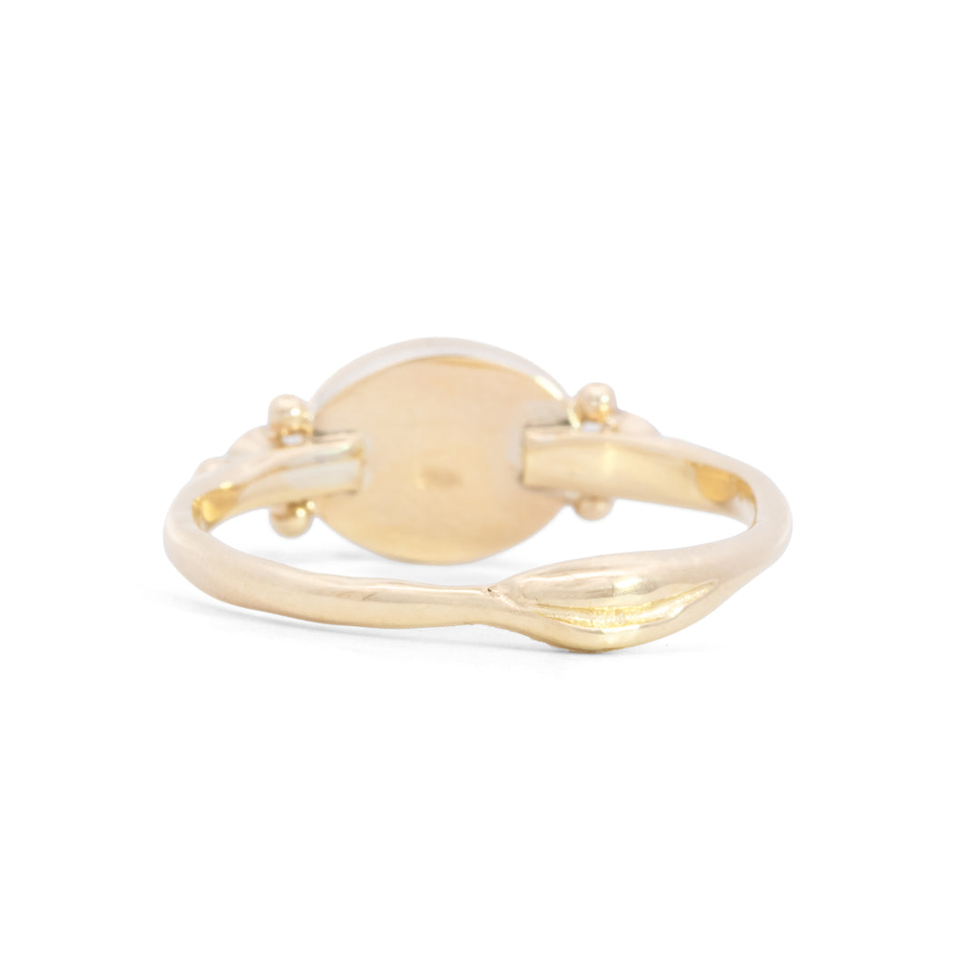 Small Oval Australian Opal Ring