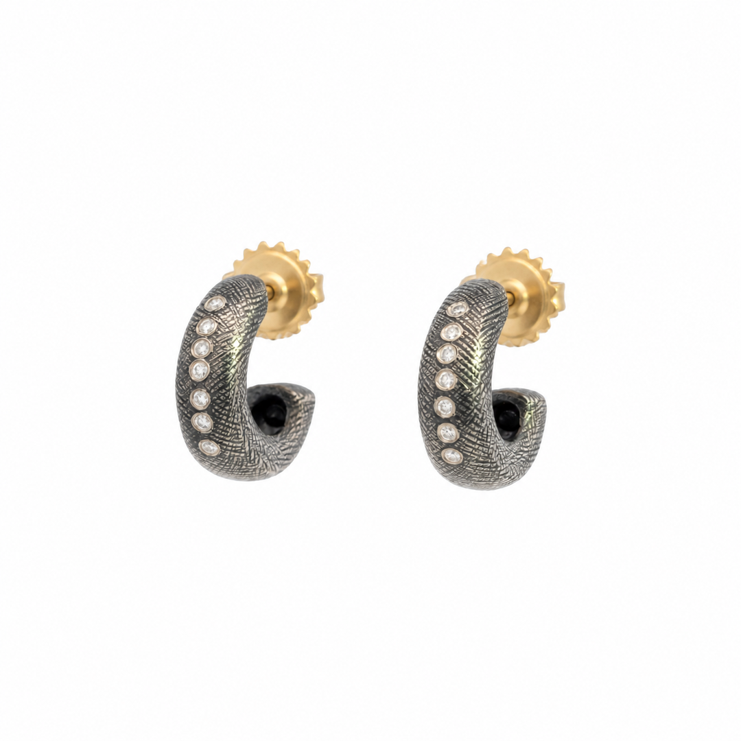 Trunk Show Emma Silver Huggie Hoop Earrings