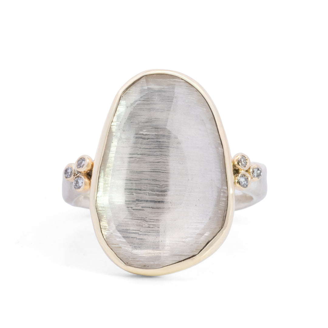 Asymmetrical Clear Quartz Ring