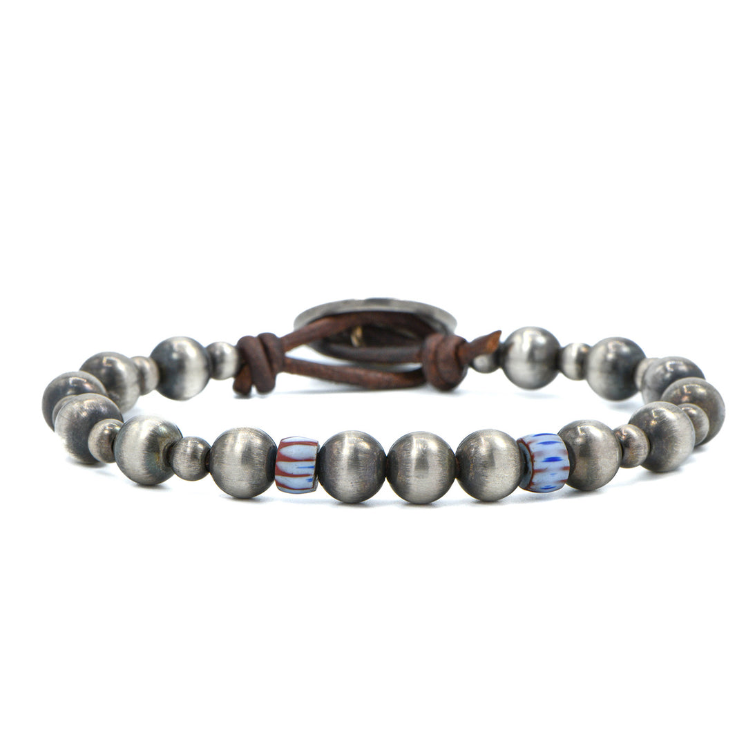 Buffalo Nickel Navajo Pearl Bracelet