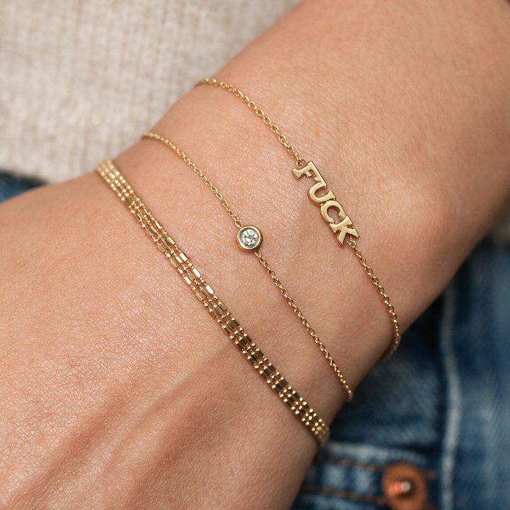 Itty Bitty "F*#K" Chain Bracelet