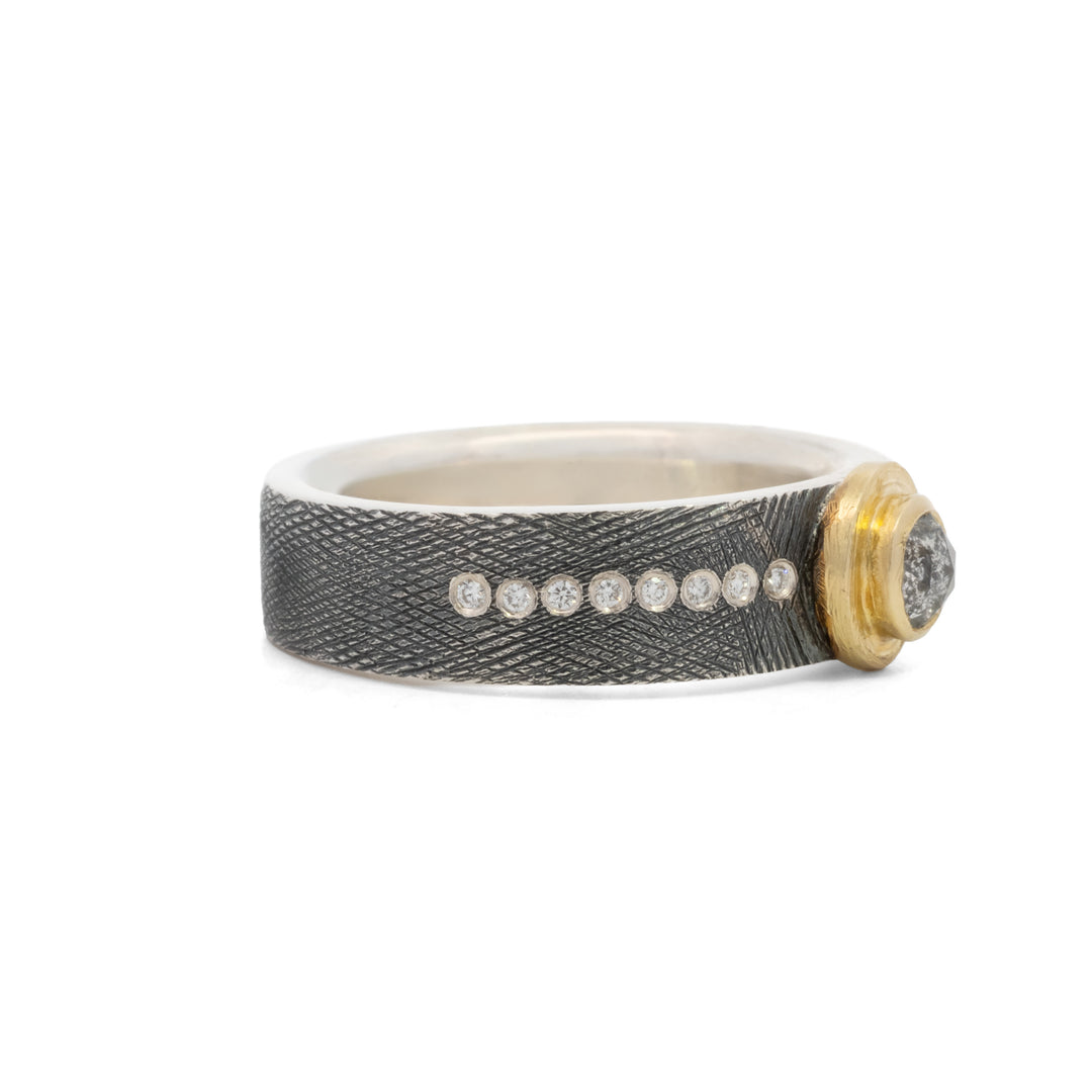 Trunk Show Junia Plus Salt & Pepper Diamond Ring