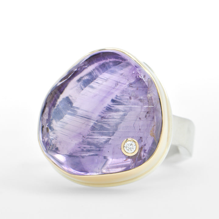 Surface Cut Amethyst Ring